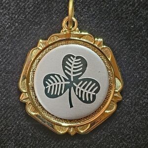 Gold and Silver Clover Pendant